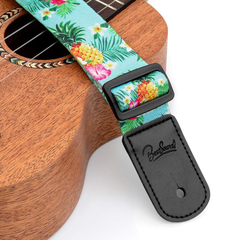 BestSounds Pineapple Ukulele Strap & Hawaiian Style Shoulder Strap Suitable for Soprano Concert Tenor Baritone String Instruments (Pineapple) - Image 4